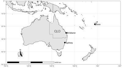 A Comparison of Microplastic in Fish From Australia and Fiji